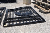 2 - 7' WROUGHT IRON GATES