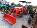 KUBOTA MX5400 TRACTOR W/ KUBOTA LOADER (SHOWING APPX 700 HOURS) (SERIAL # KBUL3BHRVK8K11165)