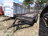 1980 14' CAGE TRAILER W/ 4' PANEL SIDES (LAW ENFORCEMENT IDENTIFICATION NUMBER INSPECTION PAPERWORK