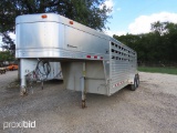 2003 18' STOCKMAN ALUMINUM CATTLE TRAILER (VIN # 4BJSG182230005133) (TITLE ON HAND AND WILL BE MAILE