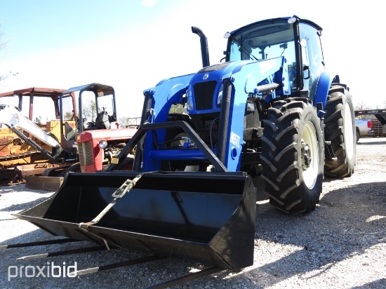 NH TS6130 TRACTOR W/ NH 865TL LOADER, HAY SPEAR & BUCKET (SHOWING APPX  1,220 HOURS,UP TO BUYER TO D