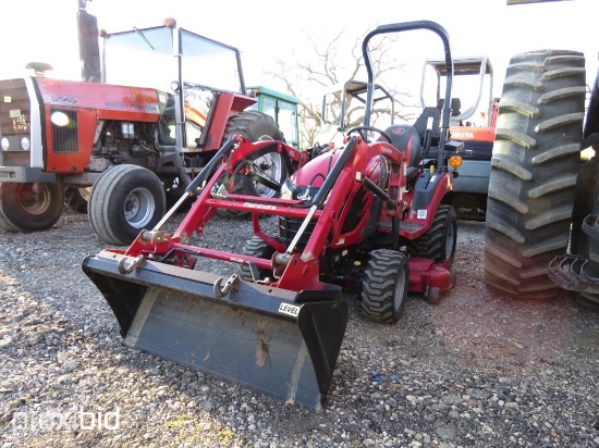 MAHINDRA E MAX 20S W/ MAHINDRA LOADER (SHOWING APPX 140 HOURS,UP TO BUYER TO DO THEIR DUE DILLIGENCE