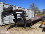 2014 TEXAS PRIDE 43' + 5' DOVE TAIL TRAILER TRIPLE DUAL AXLES W/ 12,000 LB WINCH (VIN # 1B9K2YGT3EB6