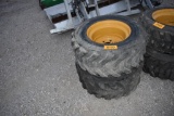 2 - 12 X 16.5 SKID STEER TIRES AND RIMS