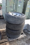 4 - LT245/75R17 TIRES AND RIMS