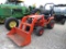 KUBOTA BX2200D TRACTOR W/ KUBOTA LA211 LOADER (SERIAL # 56322) (SHOWING APPX 601 HOURS, UP TO BUYER