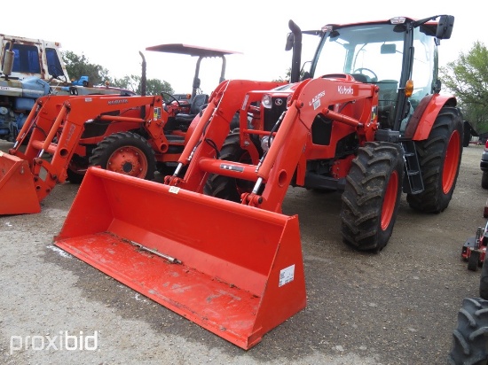 KUBOTA M6-141 DTC-F 4WD TRACTOR W/ KUBOTA LA2255 FRONTEND LOADER (SHOWING APPX 153 HOURS) (SERIAL #