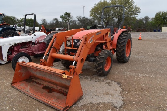 KUBOTA MX4700 TRACTOR W/ LOADER (SHOWING APPX 397 HOURS, UP TO BUYER TO DO THEIR DUE DILLIGENCE TO C