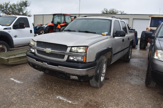 2004 CHEVROLET AVALANCHE (VIN # 3GNEC12T94G321313) (SHOWING APPX 177,538 MILES, UP TO BUYER TO DO TH
