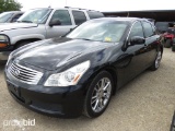 2007 NISSAN INFINITI G35 CAR (VIN # JNKBV61E17M719993) (SHOWING APPX 117,269 MILES, UP TO BUYER TO D