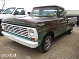 1967 FORD F100 PICKUP (VIN # F10ALB57305) (SHOWING APPX 128,541 MILES, UP TO BUYER TO DO THEIR DUE D