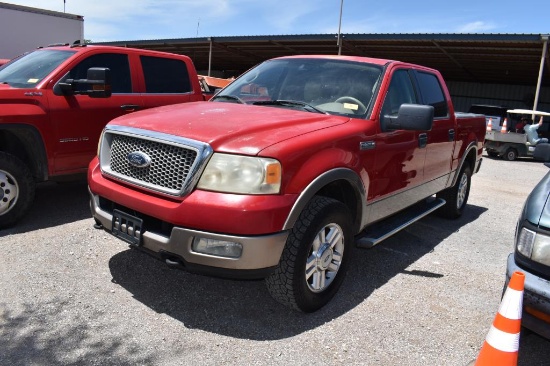2004 FORD F150 PICKUP 4 X 4 (VIN # 1FTPW14574FA32469) (SHOWING APPX 154,225 MILES, UP TO BUYER TO DO