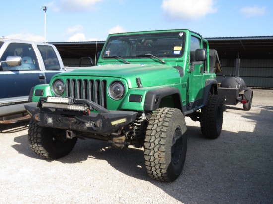 2004 JEEP W/ SOFT TOP (VIN # 1J4FA39S94P800655) (SHOWING APPX 139,210 MILES, UP TO BUYER TO DO THEIR