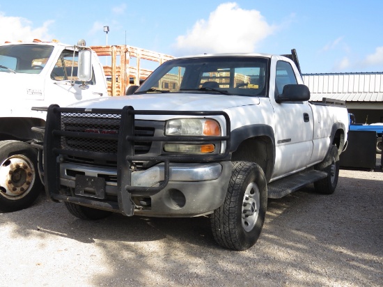 2007 GMC 2500 HD PICKUP (VIN # 1GTHC24U47E143209) (SHOWING APPX 249,874 MILES, UP TO BUYER TO DO THE