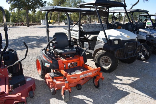 KUBOTA Z1215 ZERO TURN MOWER (SERIAL # 25466) (SHOWING APPX 210 HOURS, UP TO BUYER TO DO THEIR DUE D
