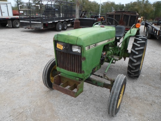 JD 850 TRACTOR (SERIAL # 3T80J-204193) (SHOWING APPX 1,395 HOURS, UP TO BUYER TO DO THEIR DUE DILIGE