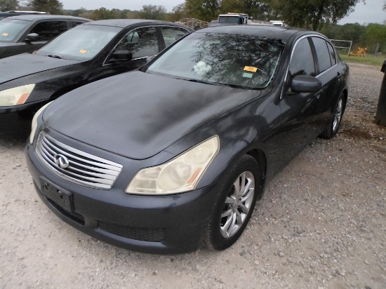 2008 INFINITI G35 CAR (VIN # JNKBV61E18M203814) (SHOWING APPX 201,000 MILES, UP TO BUYER TO DO THEIR