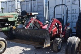 MAHINDRA MAX 26XL TRACTOR W/ MAHINDRA LOADER ** INJECTOR PROBLEMS**(SERIAL # 26MG150871354) (SHOWING