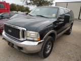 2002 FORD EXCURSION 7.3 DIESEL 4X4 (VIN # 1FMSU43F22EB88204) (SHOWING APPX 325,004 MILES, UP TO BUYE