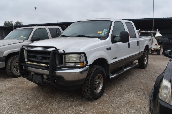 2003 FORD F250 PICKUP 4X4 POWERSTROKE (VIN # 1FTNW21P23EB80262) (SHOWING APPX 199,444 MILES, UP TO B