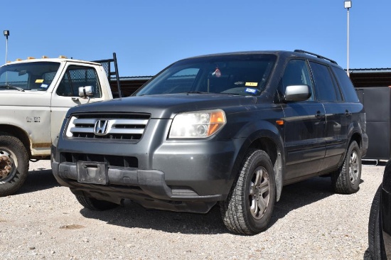 2008 HONDA PILOT (VIN # 5FNYF28268B029504) (SHOWING APPX 224,718 MILES,  UP TO THE BUYER TO DO THEIR