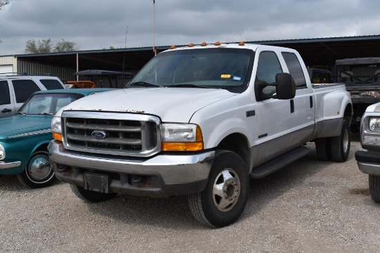 1999 FORD F350 7.3 DIESEL 4X4 PICKUP (VIN # 1FTWW33F2XEC26290) (SHOWING APPX 338,611 MILES,  UP TO T