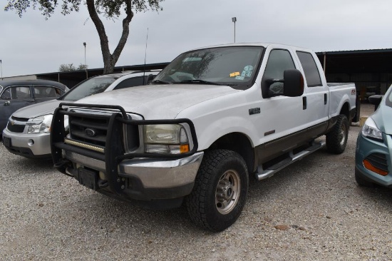 2003 FORD F250 PICKUP 4X4 POWERSTROKE (VIN # 1FTNW21P23EB80262) (SHOWING APPX 199,444 MILES, UP TO T
