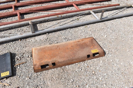 SKID STEER WELD PLATE