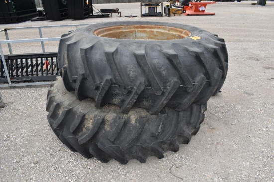 2 - 20.8 X 38 TIRES AND RIMS
