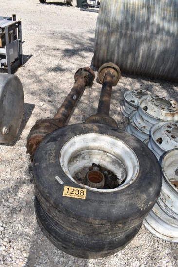 2 - AXLES W/ TIRES AND RIMS