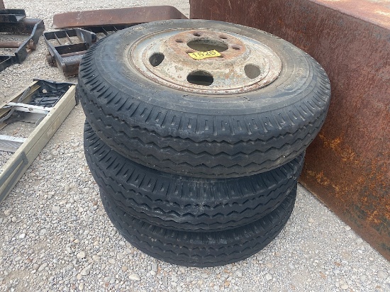 3 - 8.00 X 20 TIRES AND WHEELS