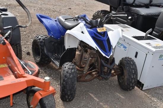 YAMAHA RAPTOR 90CC 4-WHEELER (VIN # RF3B11Y4JT015818) (KEY STUCK IN IGNITION, RUNS BUT W/ STARTING F