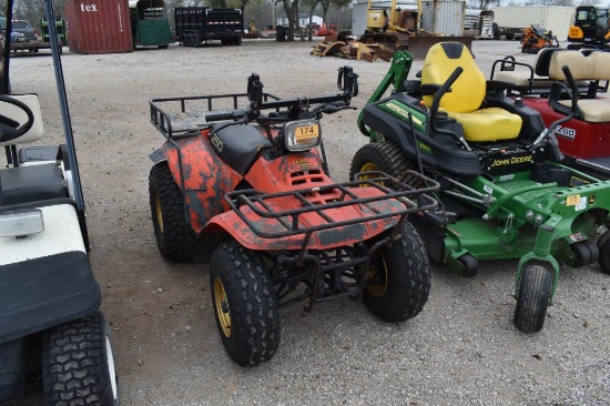 SUZUKI 250 QUAD RUNNER 4-WHEELER (NOT RUNNING) (VIN # JSAAJ41AXF2108813) (SHOWING APPX 1,975 MILES,
