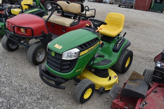 JD D130 RIDING MOWER (SERIAL # 1GXD130ETFF610829) (SHOWING APPX 144 HOURS, UP TO THE BUYER TO DO THE