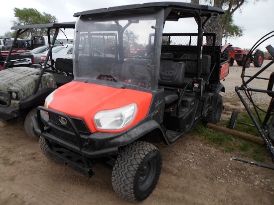 KUBOTA RTV X1140 (VIN # KA5KD2GDBCLG037169) (SHOWING APPX 1,272 HOURS, UP TO THE BUYER TO DO THEIR D
