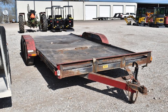 83" X 16' CAR HAULER TRAILER (PLATE # 592857J) (REGISTRATION PAPER ON HAND AND WILL BE MAILED CERTIF