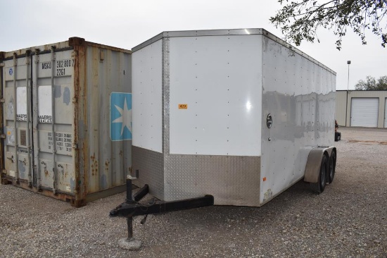 2017 16' HAUL MARK CARGO TRAILER (VIN # 575PB1623HT327428) (TITLE ON HAND AND WILL BE MAILED CERTIFI
