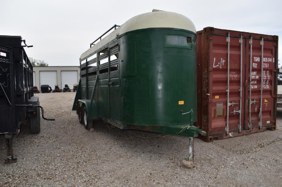 14' CATTLE TRAILER B.T. (REGISTRATION PAPER ON HAND AND WILL BE MAILED CERTIFIED WITHIN 14 DAYS AFTE