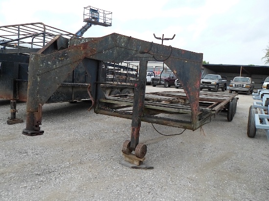 HOMEMADE GOOSENECK TRIPLE AXLE TRAILER (PLATE # GDZR78) (REGISTRATION PAPER ON HAND AND WILL BE MAIL