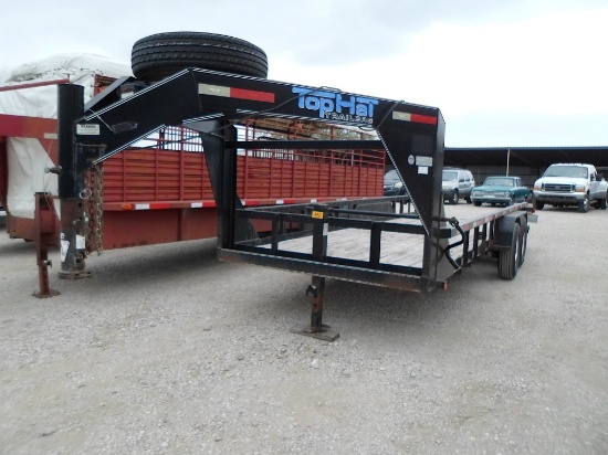 2011 20' FLATBED GOOSENECK TRAILER (4 NEW TIRES) (VIN # 4R7GU2027BT107809) (TITLE ON HAND AND WILL B
