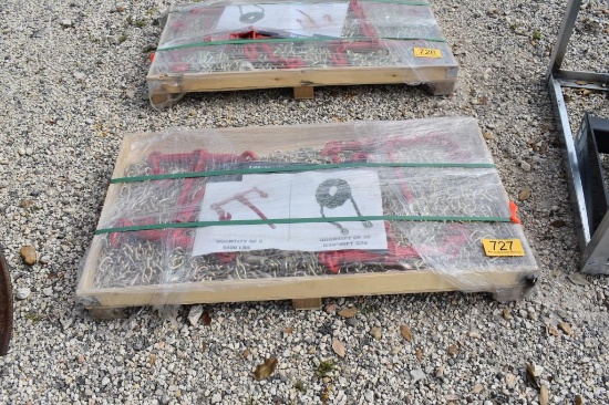 5 BOOMERS AND 10 - 5/16" X 20' CHAINS
