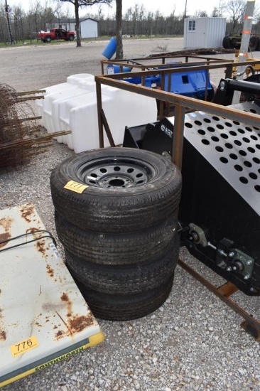 4 - 205 X 75R15 TIRES AND WHEELS