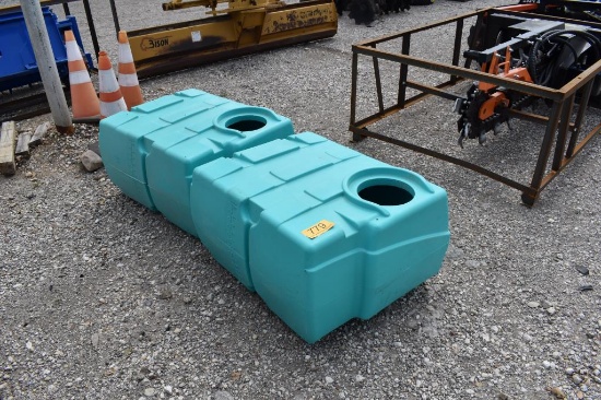2 - 65 GALLON POLY TANKS