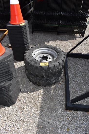 2 - 28 X 8.5-15 TIRES AND RIMS