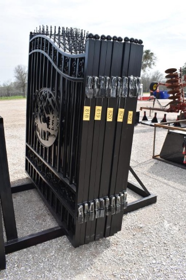 2 - 7' WROUGHT IRON DEER GATES