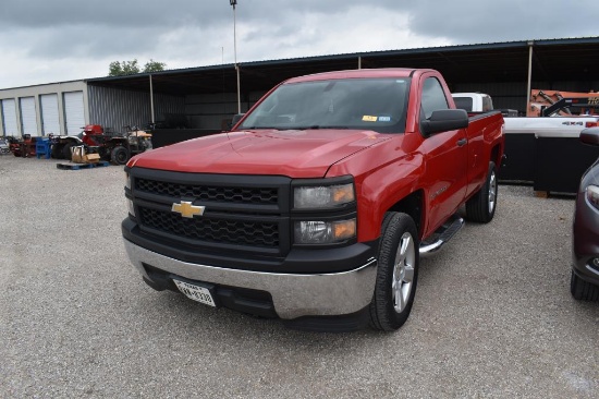 2014 CHEVROLET 1500 PICKUP (VIN # 1GCNCPEC1EZ355660) (SHOWING APPX 68,555 MILES, UP TO THE BUYER TO