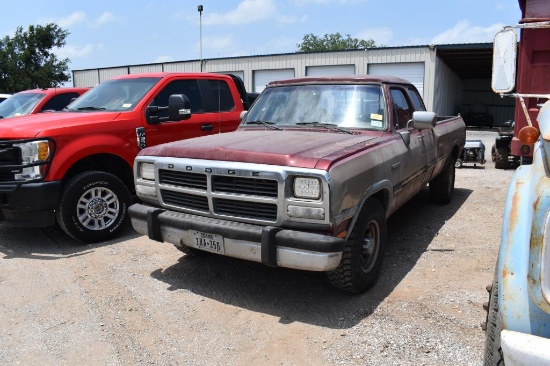 1992 DODGE RAM 250 CUMMINS DIESEL (VIN # 3B7KE23C6NM535835) (SHOWING APPX 170,030 MILES, UP TO THE B