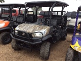 KUBOTA RTV X1140 (SERIAL # 41606) (SHOWING APPX 852 HOURS, UP TO THE BUYER TO DO THEIR DUE DILIGENCE