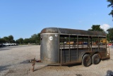 1986 WW 5' X 16' CATTLE TRAILER (VIN # 11WES1620GW137057) (TITLE ON HAND AND WILL BE MAILED CERTIFIE