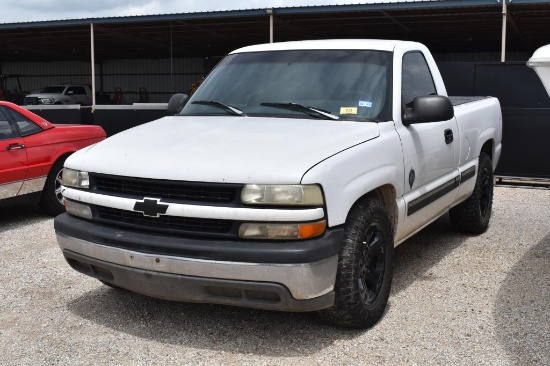 2000 CHEVROLET 1500 PICKUP (NOT RUNNING) (VIN # 1GCEC14W0YZ122995) (UNKNOWN MILES, UP TO THE BUYER T